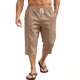 thumbnail image 4 of Pocket Chart Stand Style Casual Casual Cordón de Color Sólido de los Hombres Capris con Bolsillo Lateral para Verano Al Aire Libre, 4 of 9