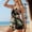 Army Green, variant on YTCAMLO Modest Tankini Swimsuits for Women Casual Two Piece Double Lined Swim Suit with High Waisted Short Slimming Bathing Suits, White L