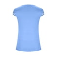 thumbnail image 5 of Mikilon Ensemble Élégant pour Femmes 2 Pcs Imprimé Manches Courtes Patchwork en Dentelle Col Rond Chic Confortable Bleu S, 5 of 5