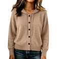 thumbnail image 5 of Maplenight Hooded Cardigans for Women Button Down Knit Sweater Long Sleeve Drawstring Casual Fall Lightweight Sweaters, 5 of 7