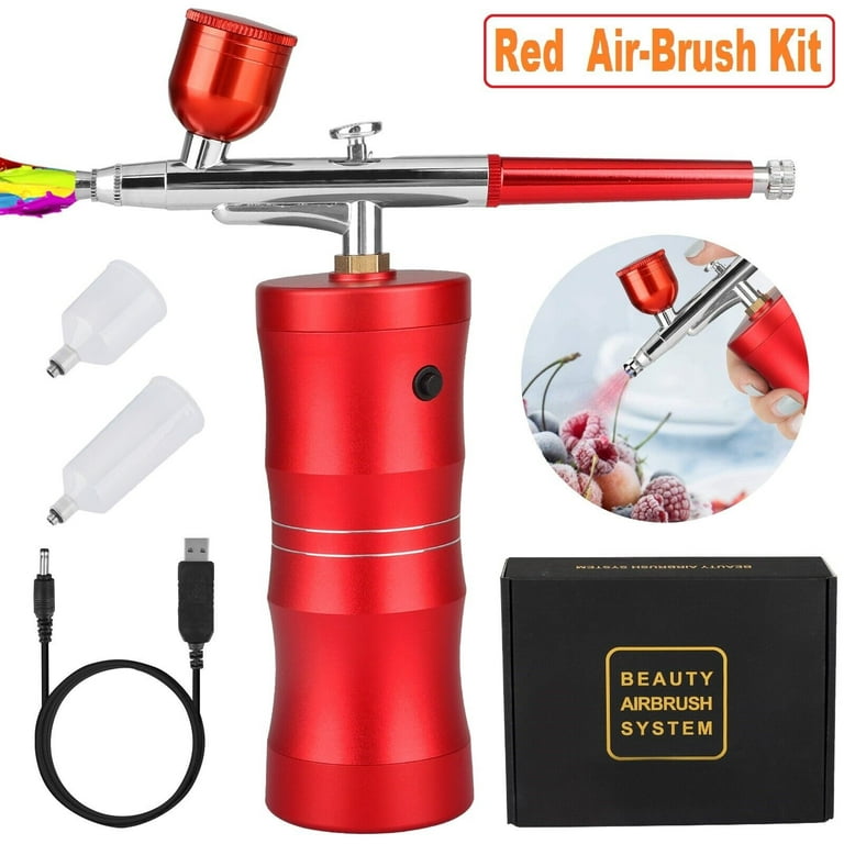 Portable Air Compressor Kit Air-Brush Paint Spray Gun Nail Tattoo