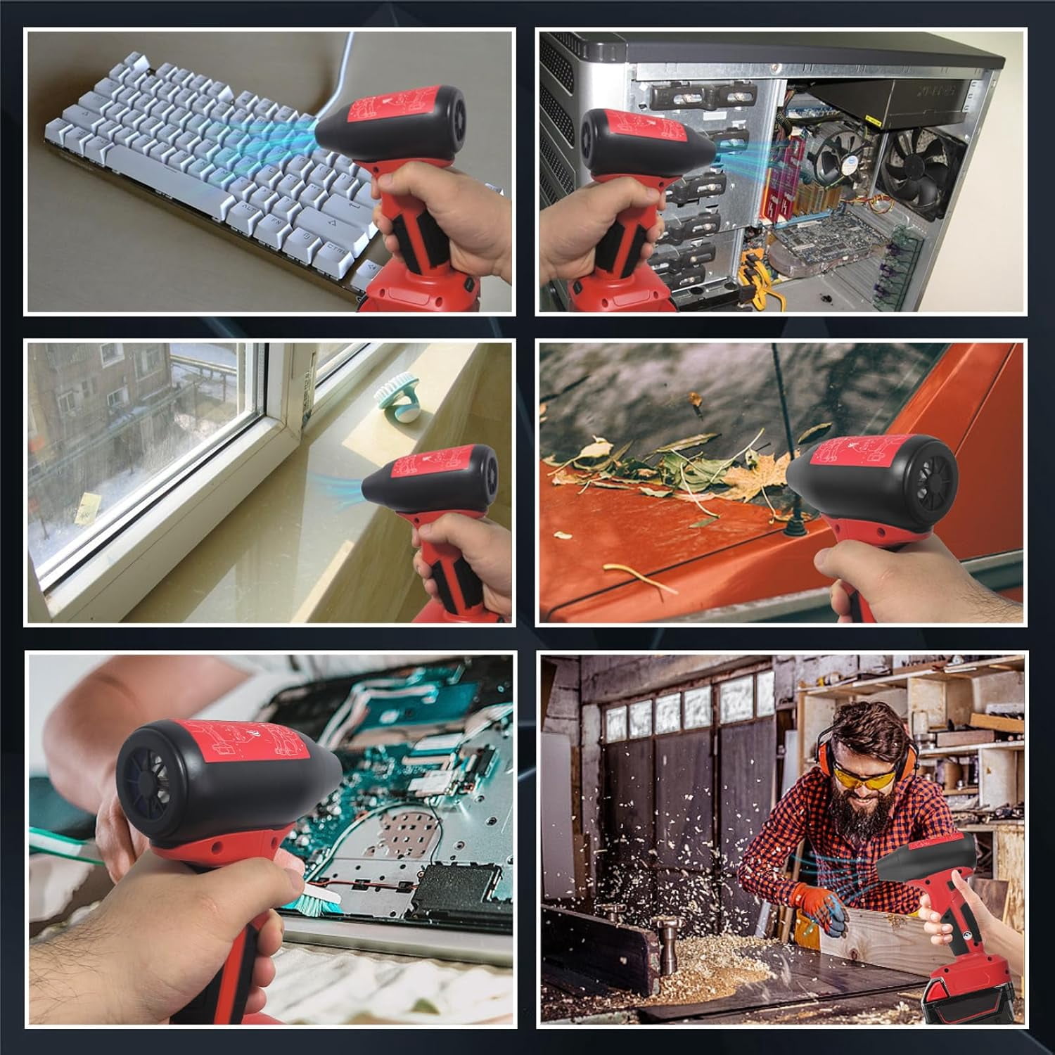 Mini Blower Compatible with Milwaukee M18 18V Battery，Jet Fan 130000 RPM Wind Speed 4-Speed Control， Compressed Air Duster, Cordless Handheld Air Blower for Computer Keyboard,Outdoors,Car,Home