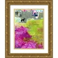 thumbnail image 1 of Ogren, Sarah 25x32 Gold Ornate Wood Framed with Double Matting Museum Art Print Titled - Fuchsia and Lime Pasture, 1 of 4