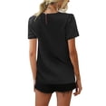 thumbnail image 2 of Camiseta holgada de manga corta Sonducket para mujer color Negro XXL, 2 of 6