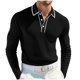 thumbnail image 2 of pstuiky camisas de manga larga para hombre, Camiseta de manga larga con solapa y botones de color liso para hombre Tops casuales para hombres xl, 2 of 7
