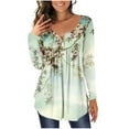 thumbnail image 2 of Azrian Womens Plus Size Tops,Womens Casual Tops Hide Belly Long Sleeve T-Shirts Cute Flowy Tunic Blouses Clearance Sales Today Deals Prime, 2 of 6