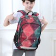 thumbnail image 6 of FORMRS School Backpack 17" Student Travel Bag with Laptop Compartment, Vibrant Green Tartan Pattern, 6 of 7