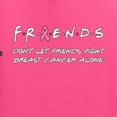 thumbnail image 2 of Wild Bobby, Donâ€™t Let Friends Fight Breast Cancer ALone, Breast Cancer Awareness, Front and Back Men Graphic Tee, Neon Pink, Small, 2 of 4