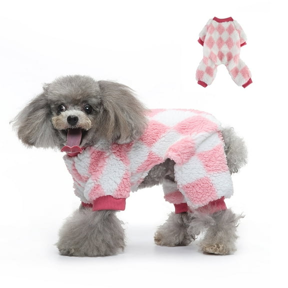 BT Bear Dog Jumpsuit,Dog Winter Warm Onesie Pajamas,Cold Weather Pullovers for Small Medium Dogs XS(Pink)