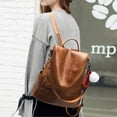 thumbnail image 4 of HONGLONG Womens Casual Backpack Purse, PU Leather Anti-Theft Backpack for Women, Stylish Travel Shoulder Bag Brown, 4 of 8