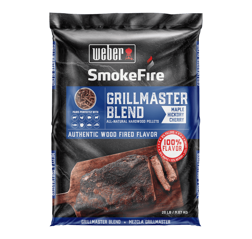 Weber-190001 20 Lb Grillmaster Blend All-Natural Hardwood Pellets