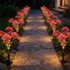 thumbnail image 4 of Lámpara solar con forma de clavel | Lámpara de jardín exterior con estaca y 7 LED | Lámpara de suelo con forma de flor artificial para decorar caminos, patios y terrazas, 4 of 6