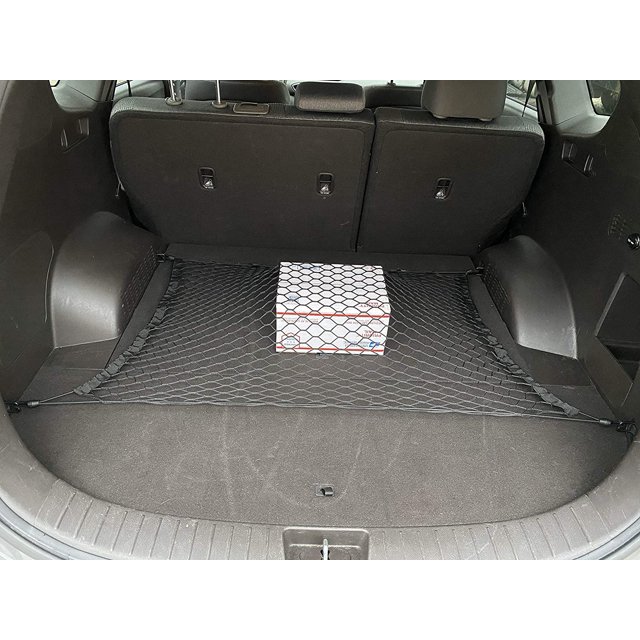 CHUSYYRAY Envelope Style Trunk Cargo Net For Hyundai Santa Fe 2013-2023 – Black Nylon