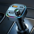 thumbnail image 1 of Meggemo Car Bluetooth MP3 Player Charger Multifunctional FM Transmitter Fast Charging Wireless Audio Streaming Hands Free Calling for Vehicle Use Smartphones, 1 of 8