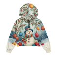 thumbnail image 5 of Xixirimido Snowman Christmas Decor Pattern Kids Half Zip Hoodies for Girls 3D Graphic Hooded Sweatshirt Zipper Long Sleeve Pullover Top with Pockets Size 9-10, 5 of 7