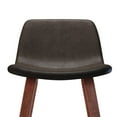 thumbnail image 6 of Simpli Home Addy Mid-Century Modern 26 " Counter Stool (Set of 2) in Distressed Brown Faux Leather, 6 of 8