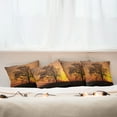 thumbnail image 3 of Ambesonne Tree Throw Pillow Cover 4 Pack, Old Oak at Sunset View, 20", Orange Brown, 3 of 6