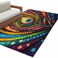 thumbnail image 2 of 3'x5' Area Rugs, Peacock Feathers Eye Indoor Outdoor Area Rug for Living Room Bedroom, Abstract Colorful Oil Painting Washable Bathroom Rugs Kitchen Floor Carpet Mats Home Decor Aesthetic, 2 of 8