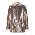 thumbnail image 5 of 3/4 Sleeve Sequin Blazers for Women Business Casual Sparkly Jacket Glitter Notched Collar Open Front Work Outfits, 5 of 7