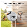 thumbnail image 2 of Retractable Hose Reel 100ft x 1/2in, Wall Mount, 180° Swivel, 9-Pattern Nozzle, Auto Rewind, Lockable, Slow Return - Garden Water Hose, 2 of 7