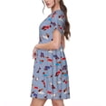 thumbnail image 2 of Disketp winter Dachshund para Vestido de Manga Corta para Mujeres, Vestidos de Verano para Mujeres, Casual y Holgado para la Playa, 2 of 6