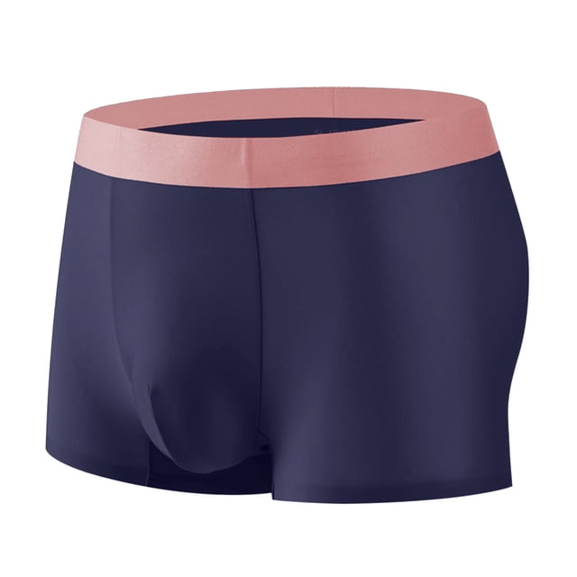 Men Ice Silk Flat Angle Underpants Loose Frivolous Breathable Elastic Exercise Home