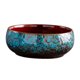 thumbnail image 3 of Maceta Lotus Bowl decorativa, a prueba de fugas, portátil, versátil, única, de cerámica esmaltada. horno cambiado azul, 3 of 8