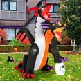 thumbnail image 5 of Costway 8 FT Inflatable Twin-Headed Dragon Decoration Giant Halloween Inflatables with 5 LED Lights 4 Flashing Lights & 2 Disco Lights, 5 of 9
