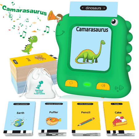 Upgraded Talking Flash Cards Toddlers Toys for 1 2 3 4 Year Boys Girls Autism Sensory Toys Montessori Educational Preschool Learning Toys for Kids Dinosaur Toys 234 Sight Words