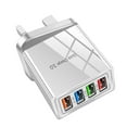 thumbnail image 1 of Color 4USB Mobile Phone Charger 3A Flat Travel Charging Head Charger/UK, 1 of 5