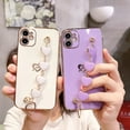 thumbnail image 7 of TECH CIRCLE for iPhone 13 Stylish  Cute Case,Sparkle Plating Heart Case with Bling Chain Strap Camera Lens Protection Girly Case For iPhone 13,White, 7 of 7