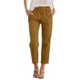 thumbnail image 5 of FENGGHAO Women's Linen Wide Leg Pants Casual Loose High Waist Beach Haren Pants Pockets, 5 of 6