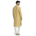 thumbnail image 4 of Ethnix Men's Mandarin Collar All-Over Motif Embroidered Kurta Pajama 2-piece set; LG, 4 of 5