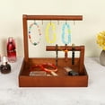 thumbnail image 1 of Soporte para estante de joyería y collar, expositor de joyería con 2 soportes, organizador para sala de exposición, dormitorio de niñas, brazaletes de marrón con gancho Salvador Soporte de exhibición de joyería, 1 of 10
