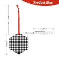 thumbnail image 3 of KLL White And Black Plaid Pattern Acrylic Christmas Ornaments,1 PCS Xmas Tree Decor with Ribbon 3" Christmas Décor Christmas Pendant for Hanging on Tree & Party Favors-Hexagon, 3 of 7