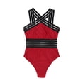 thumbnail image 2 of KelaJuan Sexy One-piece Swimsuit, Cross Shoulder Straps Beachwear, Women Solid Color Swimwear, 2 of 7
