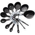 thumbnail image 3 of Juego de 12 cucharas y tazas medidoras, ideal para la cocina seca. Negro, 3 of 9