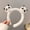White, variant on 1pc Sweet Style Panda Plush Dress Up Headband for Women, Rayon Animal Hairband, Color Matching Print, Non-Feather, Suitable for Makeup & Face Washing, Ages 14+, Single Piece