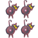 thumbnail image 1 of Juego de posavasos de ganchillo con forma de gato Regalos divertidos para amantes de los gatos, 1 of 5
