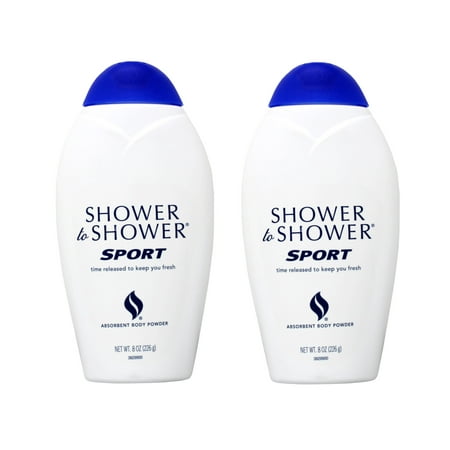 2 Pack - Shower To Shower Absorbent Body Powder Sport 8 oz