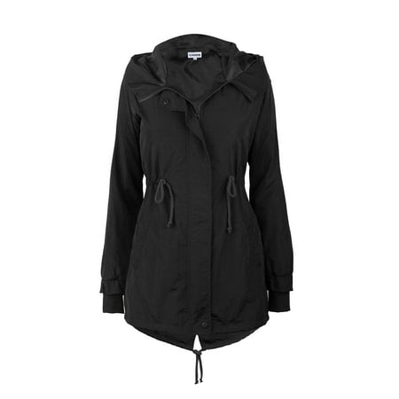 iLoveSIA Women's Military Jacket Rain Trench with Hood US Size (Best Women's Gore Tex Rain Jacket)