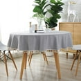 thumbnail image 5 of Round Tablecloth Solid Color Tassel Tablecloths Cotton Tablecloth Suitable for Home Kitchen Decoration, 5 of 8