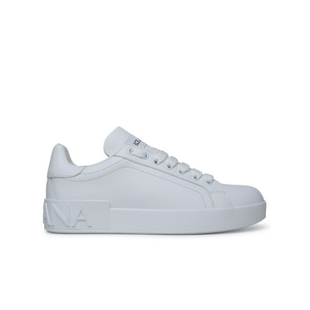 

Dolce & Gabbana Woman Dolce & Gabbana Portofino White Calf Leather Sneakers