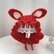 thumbnail image 3 of Gorros cálidos con patrón de dos orejas para bebés de 1 a 4 años rojo, 3 of 9