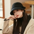 thumbnail image 7 of YooGuoGuo Women Elegant Winter Polyester Bucket Hats Church Cloche Flapper Hat Vintage Bowler Hat Fishing Beanie Cap with Bowknot, 7 of 7