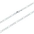 thumbnail image 5 of Nuragold 14k Real White Gold Solid Figaro Link 4.5mm Chain Necklace (18"-30") Italian Jewelry for Men, 5 of 8