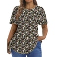 thumbnail image 3 of Fantaslook Blouses for Women Pleated Short Sleeve Tunic Tops Dressy Casual Summer Shirts, 3 of 10
