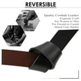 thumbnail image 4 of NANAHuang Reversible Leather Belts for Women with Rotated Metal Buckle Fashion Women Belts, 4 of 6
