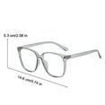 thumbnail image 3 of Korean Style Large Frame Glasses, PC Unisex, Flat Lens, Fashion, 3 of 8