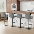 thumbnail image 6 of YIJ2 Bar Stools Set of 2,Adjustable Modern Swivel Bar Stools with Backs and Footrest, Counter Height Performance Fabric Island Chairs for Home Kitchen,Dark Gray, 6 of 9